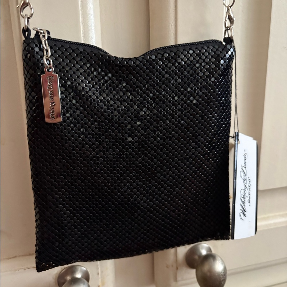 Whiting & Davis: Black Mesh Crossbody Bag - Picture 1 of 4